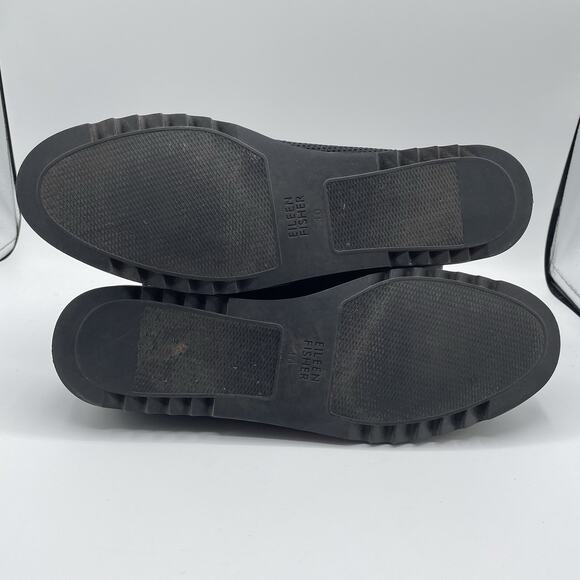 Eileen Fisher Emery Loafer Womens Size 10 Black Slip-On Knit Comfort Minimalist - Picture 9 of 12